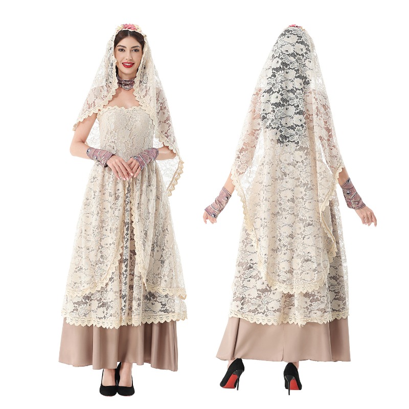 Women Vintage Lace Maxi Dress  - đánh giá và giá Lace Dress