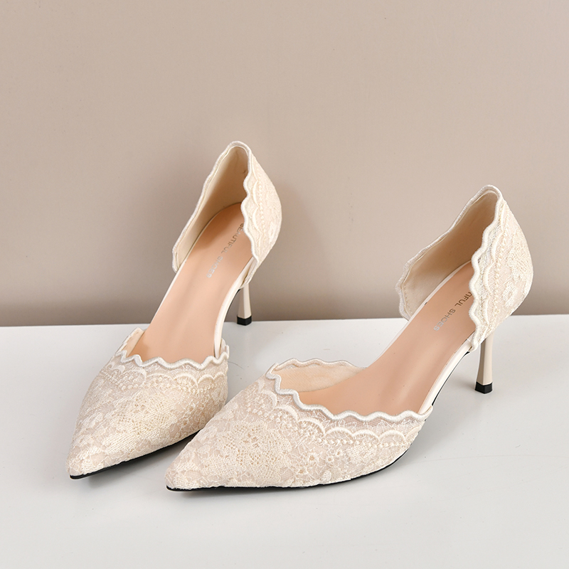 Lace Pointed Toe High Heels Wo - đánh giá và giá Womens Heels