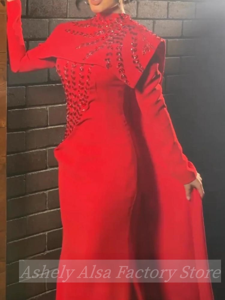 Customized Saudi Arabic Muslim - đánh giá và giá Women'S Red Formal Wear