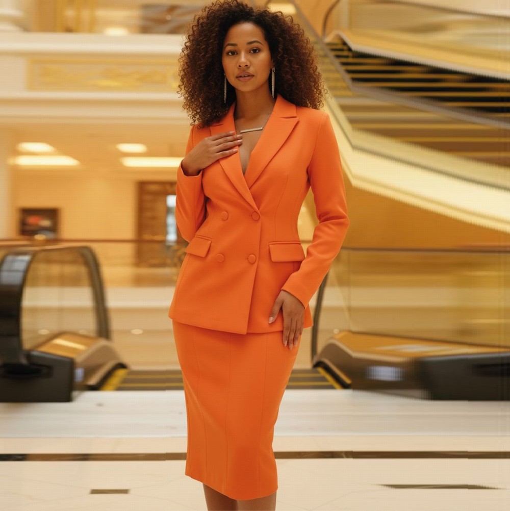 Orange Formal New Blazer And S - đánh giá và giá Formal Skirt