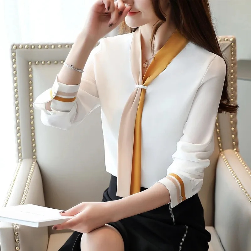 Autumn Office Shirt Vintage Lo - đánh giá và giá Silk Blouse