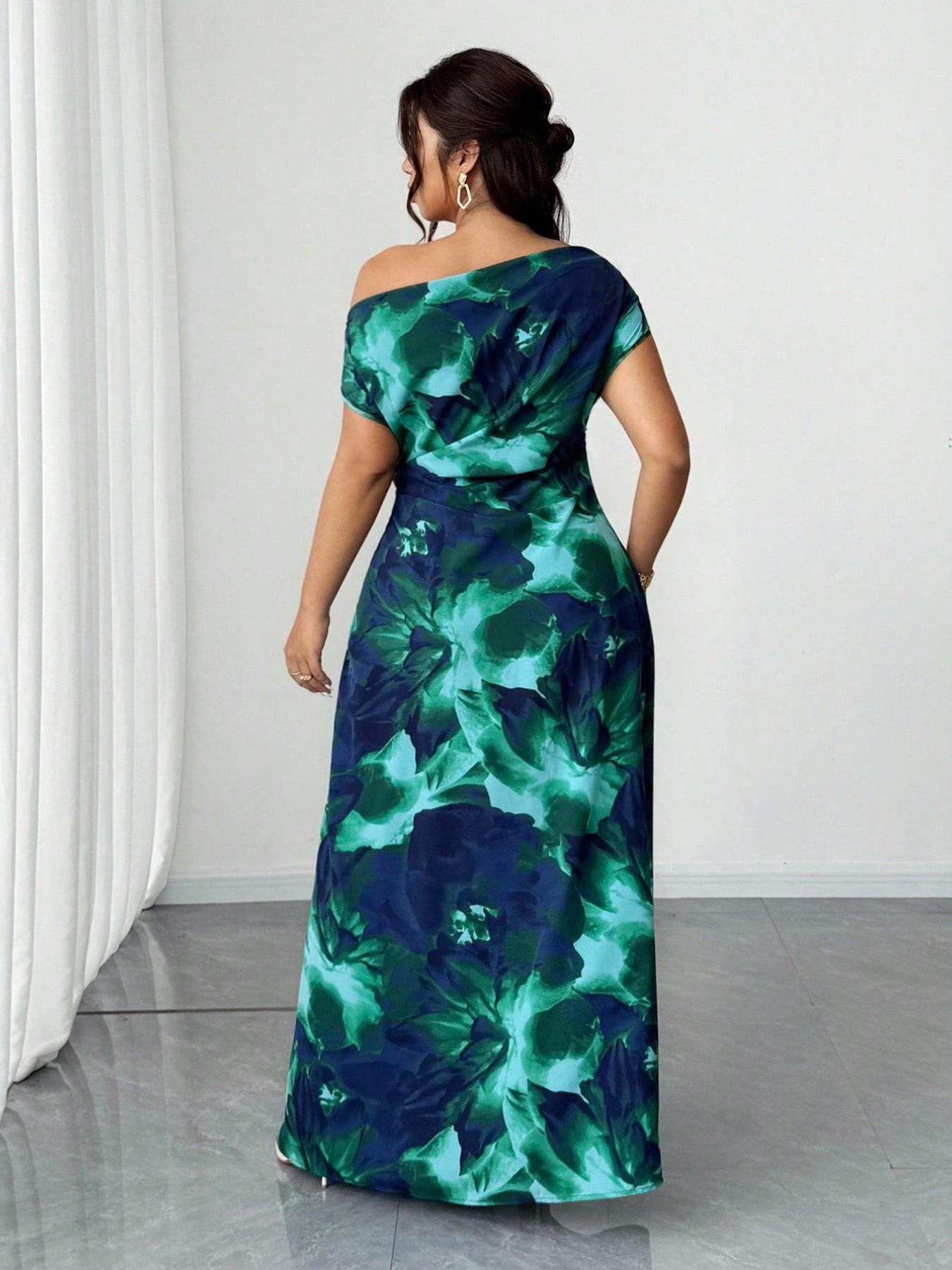 Plus Size One-Shoulder Dress,  - đánh giá và giá Midi Dress