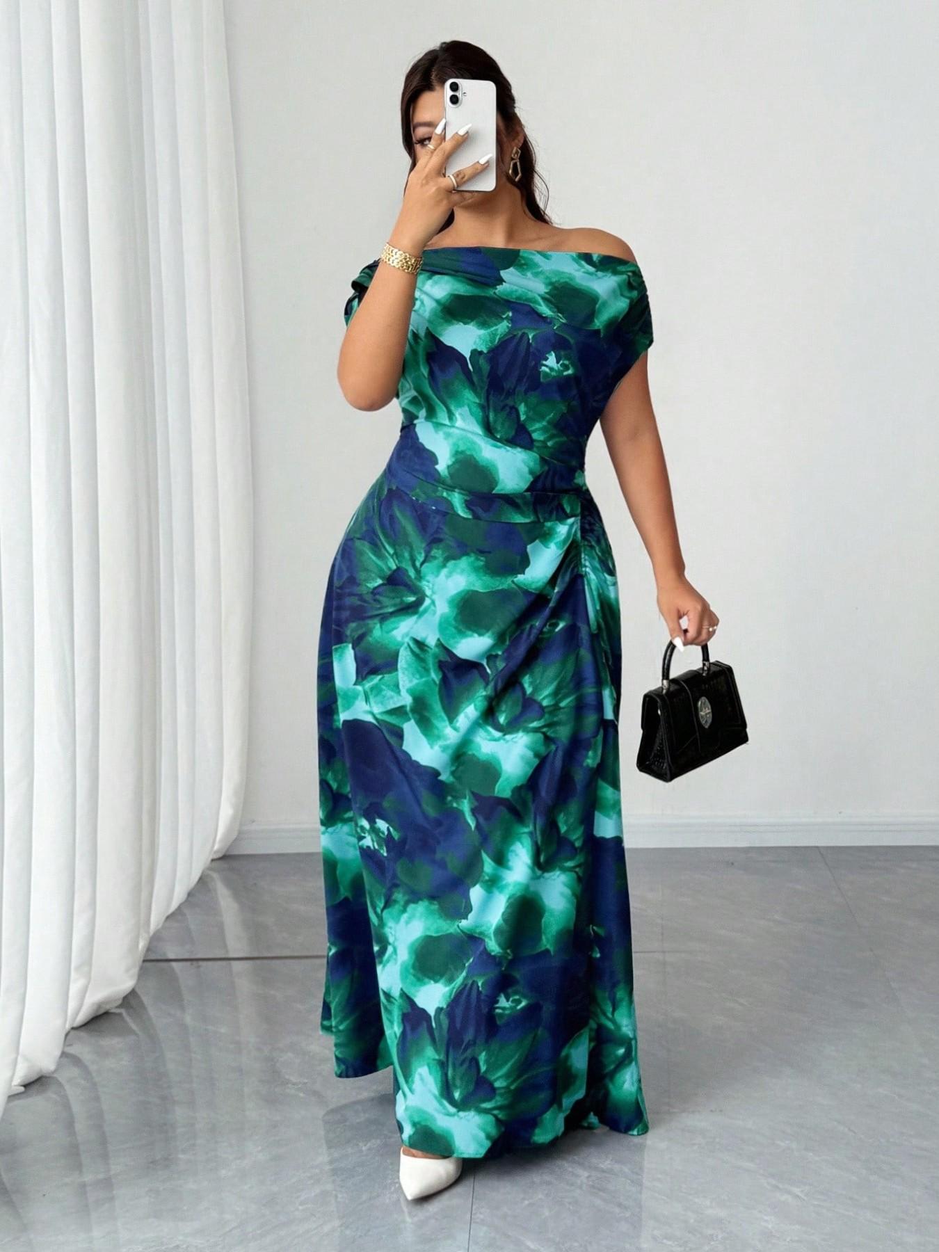 Plus Size One-Shoulder Dress,  - đánh giá và giá Midi Dress