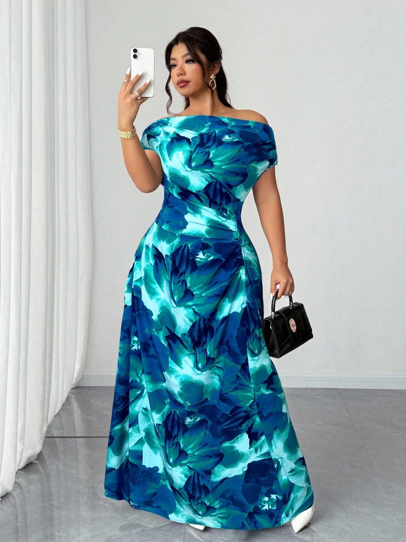 Plus Size One-Shoulder Dress,  - đánh giá và giá Midi Dress